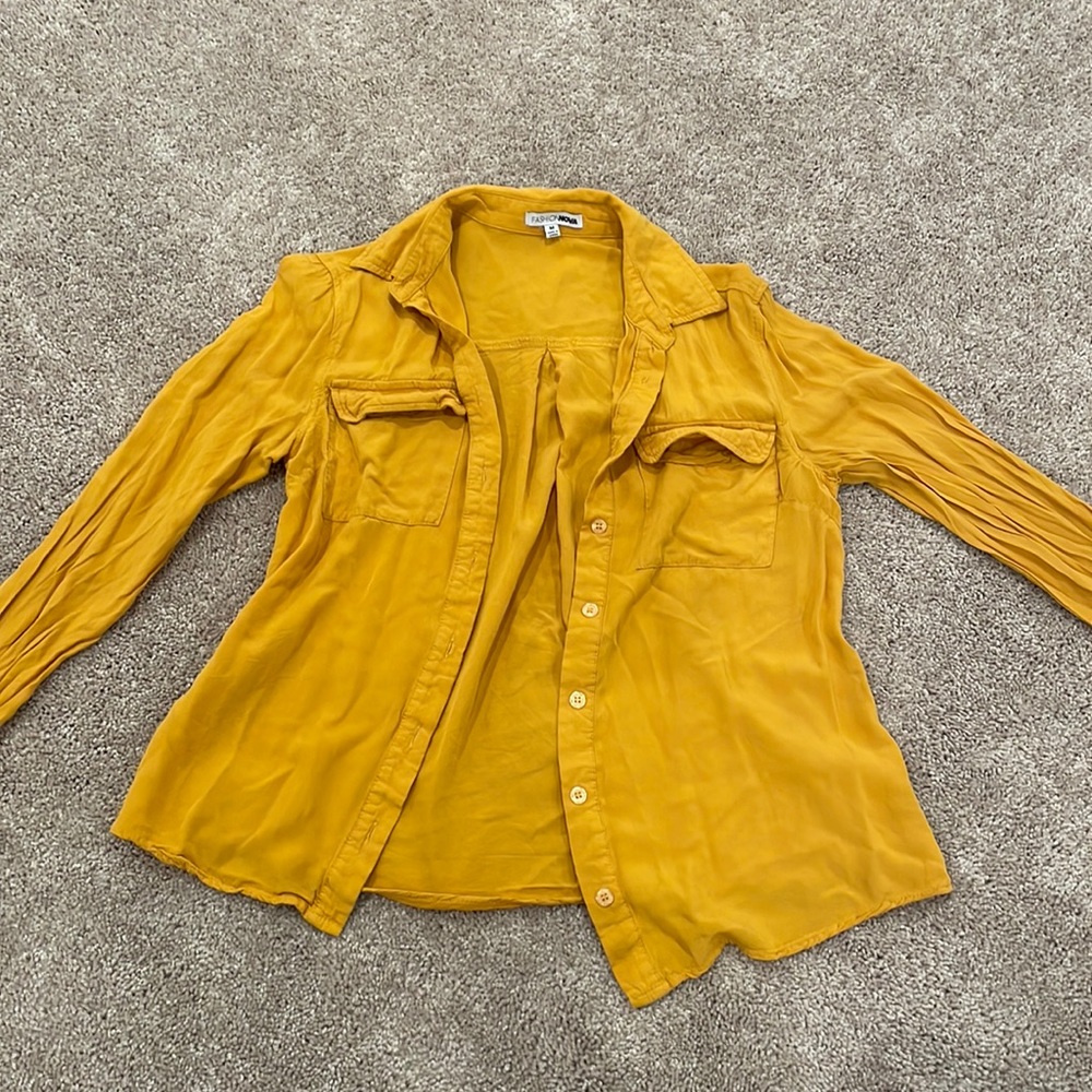 Mustard Fashion Nova Blouse